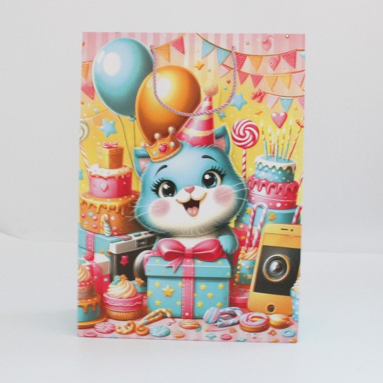 Gift Bag “Party Animals” with Cord Handles 30×12×41.5 cm, 1 pcs.