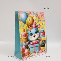 Gift Bag “Party Animals” with Cord Handles 30×12×41.5 cm, 1 pcs.