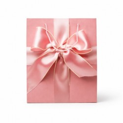 Dāvanu maisiņš ar satīna lentes apdruku un auklu rokturiem 26×32×10 cm, 1 gab.