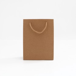 Papīra dāvanu maiss ar virves rokturiem  6*15*20cm , 1 gab, kraft