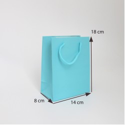 Papīra dāvanu maiss ar virves rokturiem 8*14*18cm 1gab.