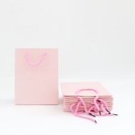 Paper gift bag 8*14*18cm, 12pcs, pink