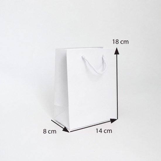Geschenktüte aus laminiertem Karton, 8 × 14 × 18 cm (12 Stück)