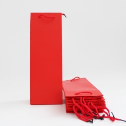 Papīra dāvanu maiss ar virves rokturiem 8.5*12.5*36cm , 12 gab, red
