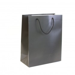 Black Laminated Cardboard Gift Bag with Cord Handles, 31 × 12 × 42 cm (12 pcs)