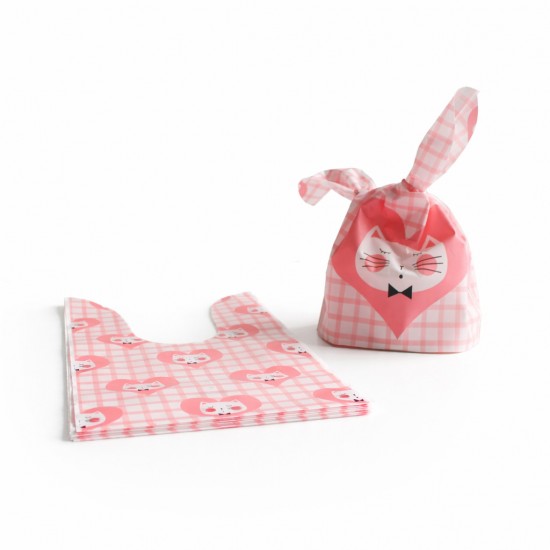 Gaveposer “Bunny” med ører 13×10,5+6 cm PE