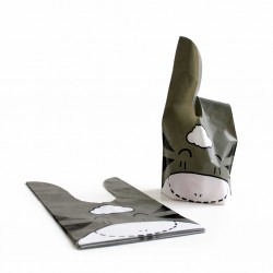 Dāvanu maisiņi  ar ausīm 13×10,5+6 cm, 10 gab.