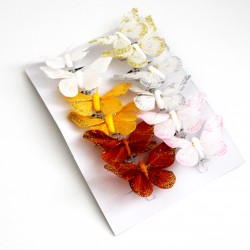 Accessories butterfly  8cm, 12pcs