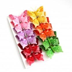 Accessories butterfly  8cm, 12pcs