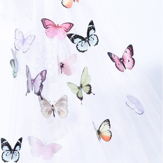 Dekoratīvi 3D tauriņi krāsaini, 32 gab.