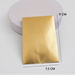Sarkana papīra aploksne zelts, 7,5×11 cm, 1 gab.