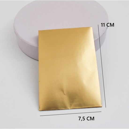 Sarkana papīra aploksne zelts, 7,5×11 cm, 1 gab.