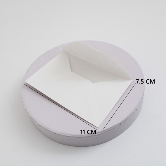 Sarkana papīra aploksne balts, 7,5×11 cm, 1 gab.