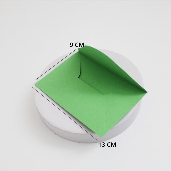 Papīra aploksne zaļš, 13×9 cm, 1 gab.