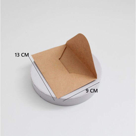 Papīra aploksne kraft, 13×9 cm, 1 gab.