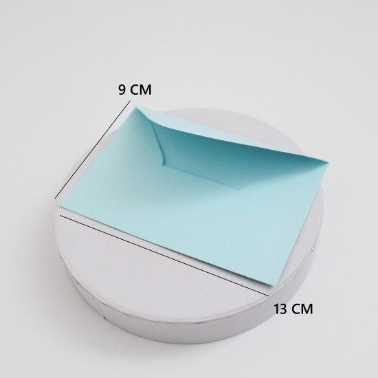 Papīra aploksne gaiši zils, 13×9 cm, 1 gab.