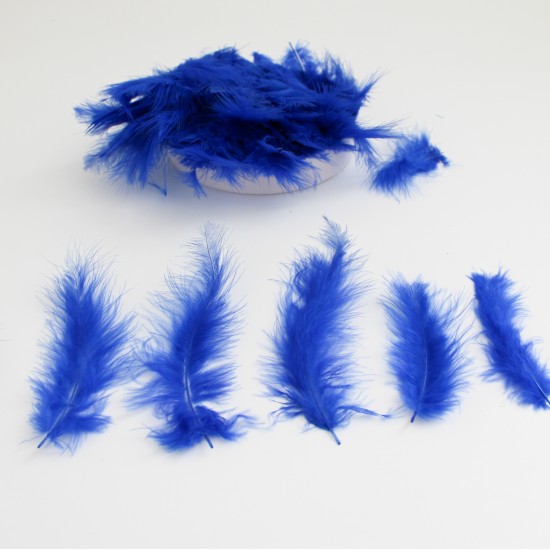 Natural feathers blue 7-15cm., 10 gr.