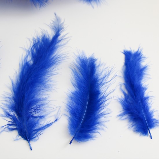 Natural feathers blue 7-15cm., 10 gr.