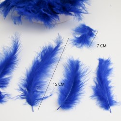 Dekoratīvas spalvas 7-15cm, 10gr.,''blue"
