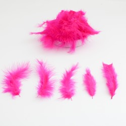 Dekoratīvas spalvas 7-15cm, 10gr.,''dark pink"