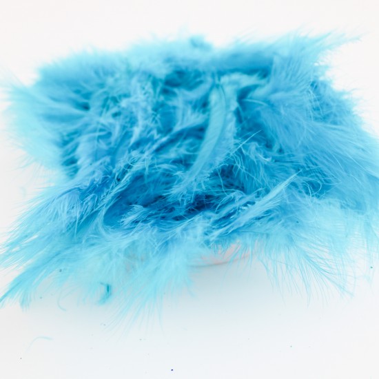 Dekoratīvas spalvas 7-15cm, 10gr.,''light blue"