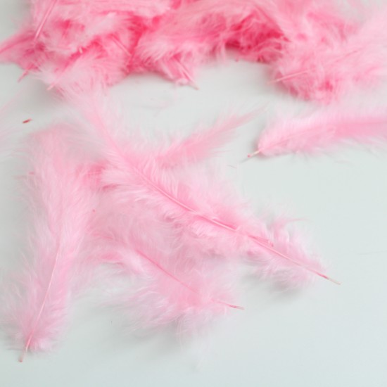 Naturlal feathers pink 7-15cm., 10 gr.