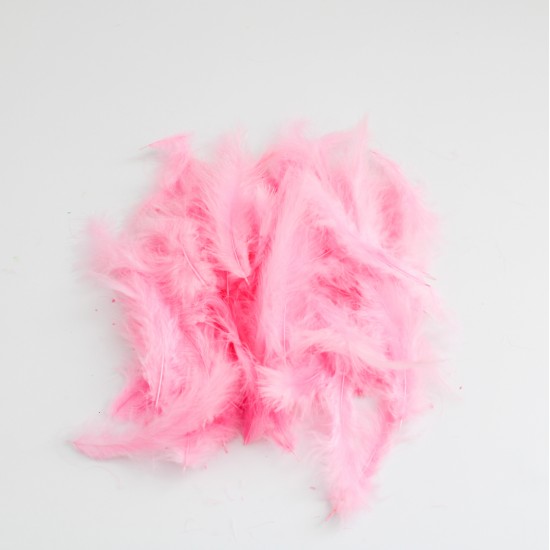Naturlal feathers pink 7-15cm., 10 gr.