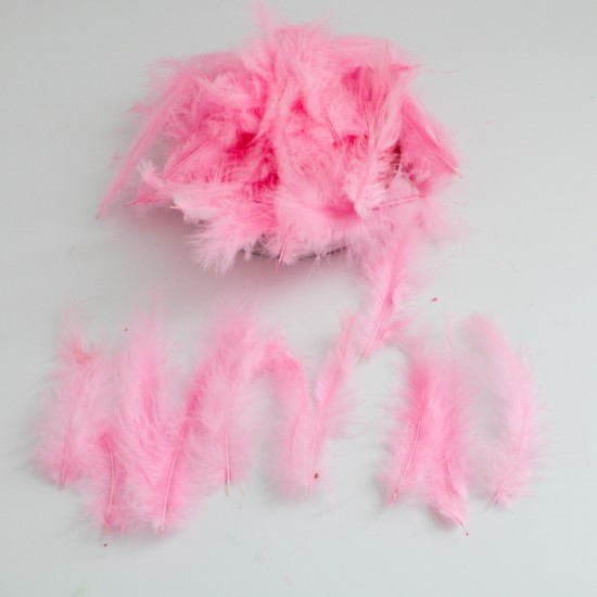 Naturlal feathers pink 7-15cm., 10 gr.