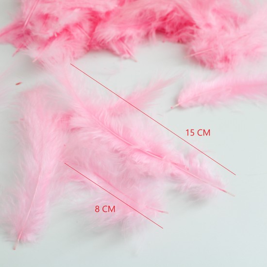 Naturlal feathers pink 7-15cm., 10 gr.