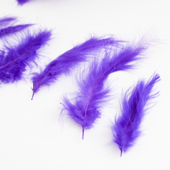 Dekoratīvas spalvas 7-15cm, 10gr.,''violet"