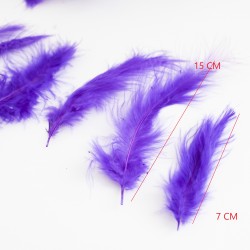 Dekoratīvas spalvas 7-15cm, 10gr.,''violet"