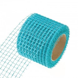 Floral mesh 10cm*10m, light blue