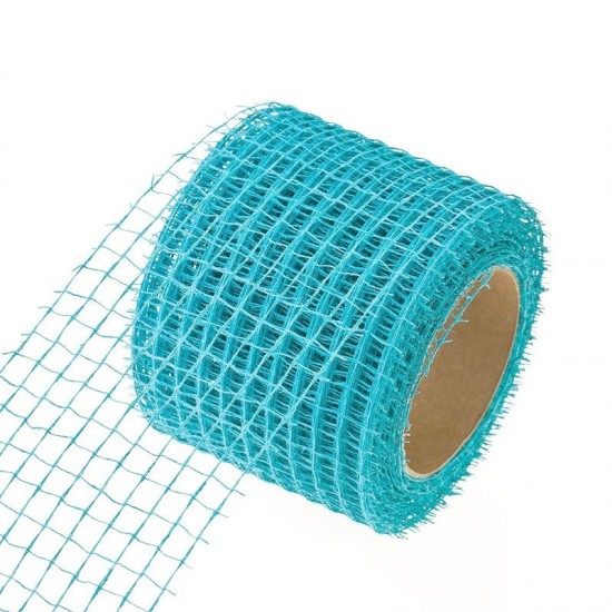 Floral mesh 10cm*10m, light blue