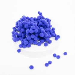 Tekstila bumbiņas d-8mm, 300 gab., "blue"