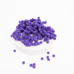 Tekstila bumbiņas d-8mm, 300 gab., "darl purple"