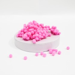 Tekstila bumbiņas d-8mm, 300 gab., "pink"