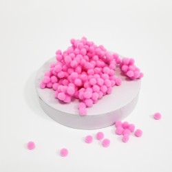 Tekstila bumbiņas d-8mm, 300 gab., "pink"