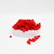 Tekstila bumbiņas d-8mm, 300 gab., "red"