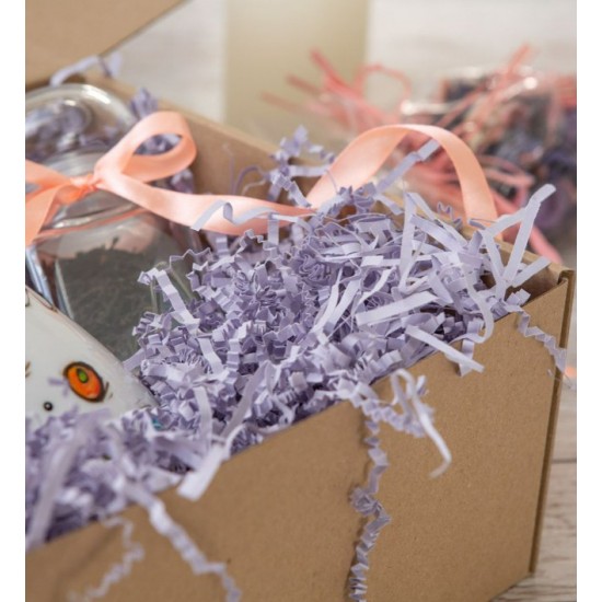 Rigid Shredded Paper for gift packing, violet color, 4mm., 1000 g.