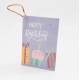 Apsveikuma kartiņas HAPPY BIRTHDAY  6x9cm, 1 gab.