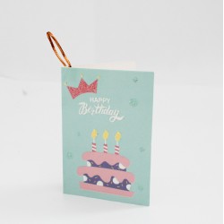 Apsveikuma kartiņas HAPPY BIRTHDAY  6x9cm, 1 gab.