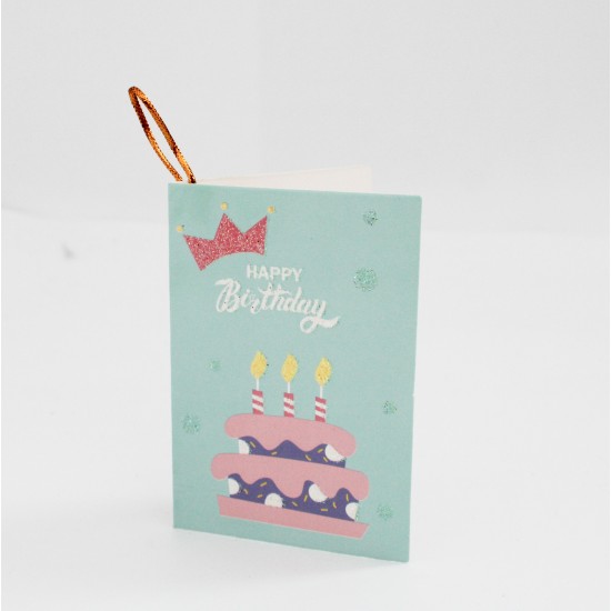 Apsveikuma kartiņas HAPPY BIRTHDAY  6x9cm, 1 gab.