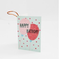 Apsveikuma kartiņas HAPPY BIRTHDAY  6x9cm, 1 gab.