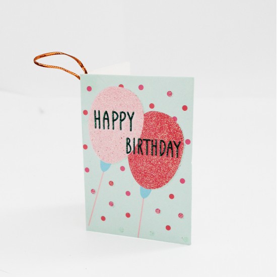 Apsveikuma kartiņas HAPPY BIRTHDAY  6x9cm, 1 gab.
