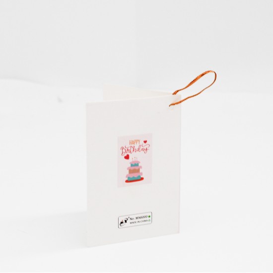 Apsveikuma kartiņas HAPPY BIRTHDAY  6x9cm, 1 gab.