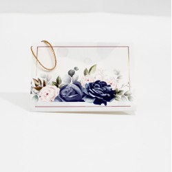 Apsveikuma kartīte ar ziedu rakstu, 6,5 × 9 cm, 1 gab.