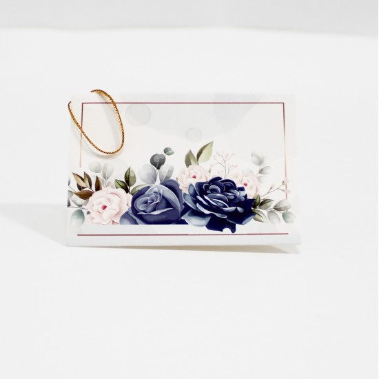 Apsveikuma kartīte ar ziedu rakstu, 6,5 × 9 cm, 1 gab.