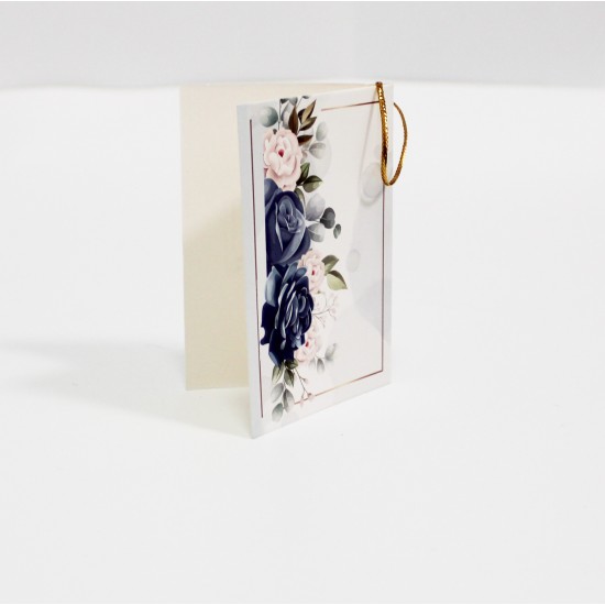 Apsveikuma kartīte ar ziedu rakstu, 6,5 × 9 cm, 1 gab.