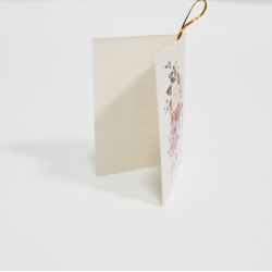 Apsveikuma kartīte ar ziedu rakstu, 6,5 × 9 cm, 1 gab.