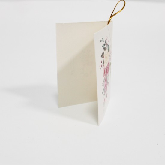 Apsveikuma kartīte ar ziedu rakstu, 6,5 × 9 cm, 1 gab.